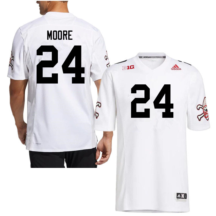 Men #24 Brandon Moore Nebraska Cornhuskers College Football Jerseys Sale-Strategy - Click Image to Close